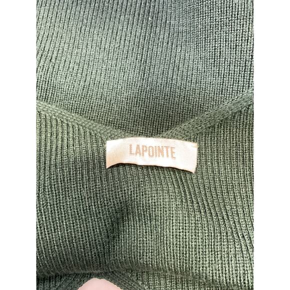 Lapointe Green Merino Wool Off Shoulder Top Size M - Picture 4 of 5